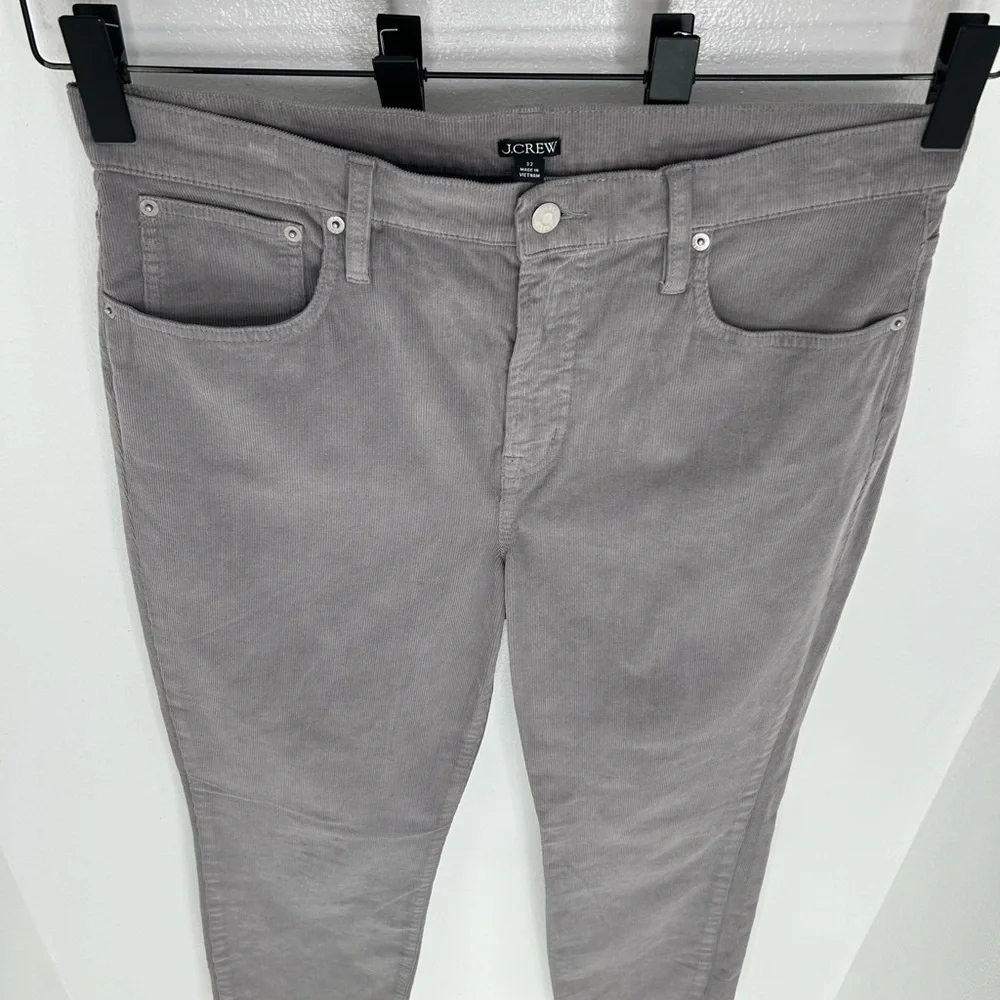 J. Crew Corduroy Pants Size 32 Gray Stretch 5-Pocket‎ Re-Imagined Office 35x28